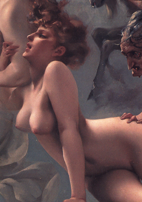 nymphine:   Detail from Departure of the Witches, 1878  Luis Ricardo Faléro 