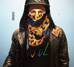 frshkds:  vintage chanel scarf x mcm heart x ysl pin x ti$a tee x raiders snapback 