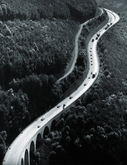 Autobahn Stuttgart-Ulm Photo By Hannes Kilian, 1968