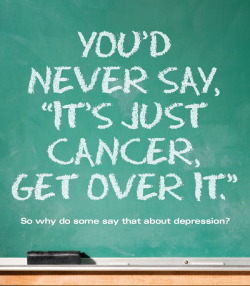 realizeviennawaitsforyou:  Depression isn’t just something you can get over, or snap out of.  I really wish people took it more seriously.  ’Cause it’s real, and absolutely awful, and it deserves attention.  Don’t let anyone tell you otherwise.