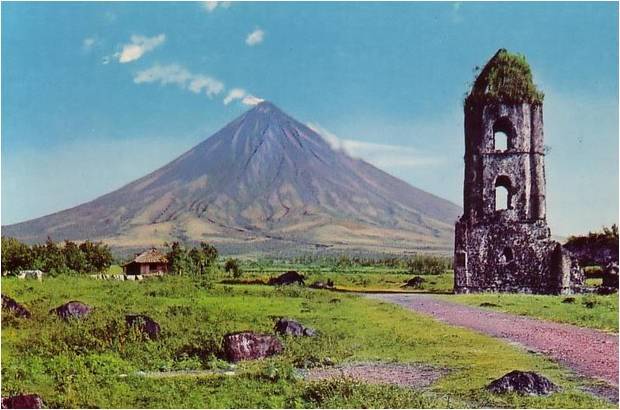 wallpapers Mayon Volcano Sketch mayon volcano and the cagsawa church