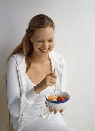  White women laughing alone with salad  porn pictures