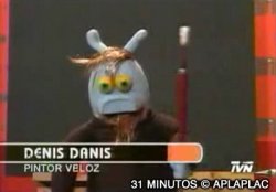 viremi:  doncobarde:  chincol:  Denis Danis, el pintor más rápido del mundo  Es un mamarracho. Este es el que tengo yo :B 