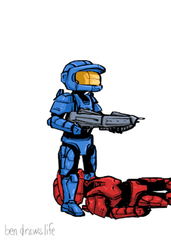 bendrawslife:   ffauns answered:                                                                                                                halo?   Going through the list of game suggestions and drawing some that I’ve played, and this sums up all