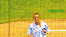 feltgasm: Tom Felton throws out the first pitch at Friday’s Cubs-Astros game 