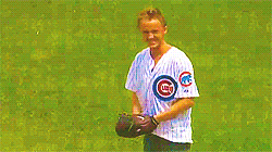 feltgasm: Tom Felton throws out the first pitch at Friday’s Cubs-Astros game 