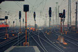 davidkendall:  bitchville:  Train yard by