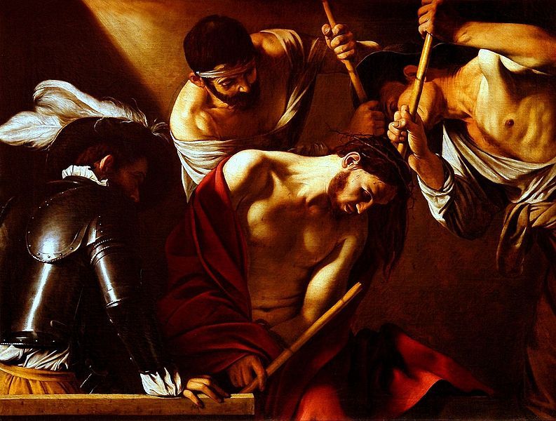 artqueer:  CaravaggioThe Crowning with Thorns 