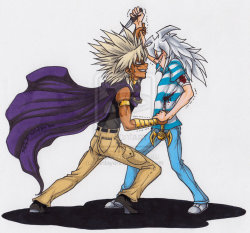 kantayeni:  Yami Marik: “Allow me, you raging weasel?”Old artwork: 31st, July 2010Anime, Manga and Characters © Kazuki TakahashiArtwork © Nadine Trojak [kantayeni] 2011