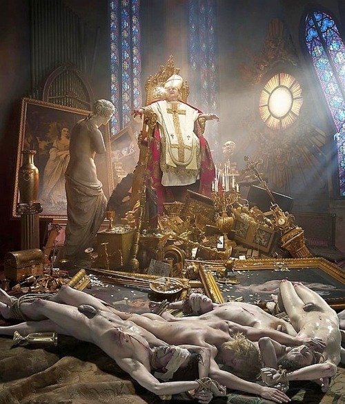   Photo. David Lachapelle religion destroys life 