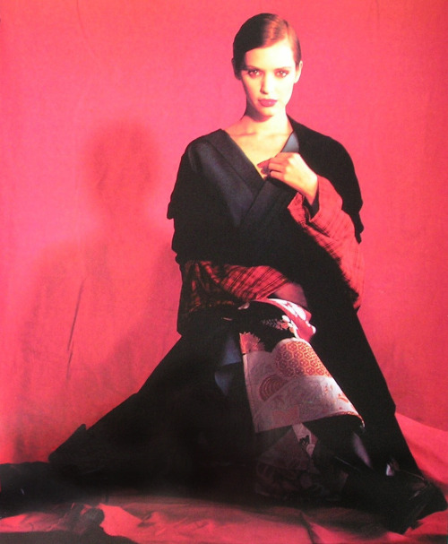 Elle US, December 1994Photographer: Gilles BensimonModel: Patricia HartmannClothing by Yohji Yamamot