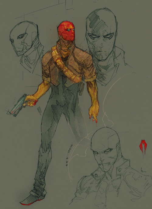 thebatandthebird: Jason Todd/Red Hood concept art for the Red Hood and the Outlaws book