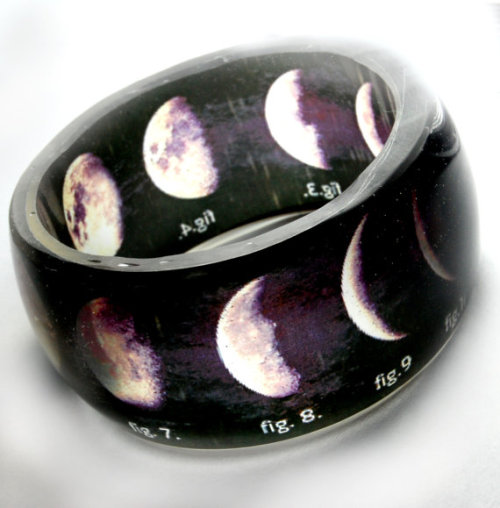 Resin Photo Bracelet. &ldquo;Stages of the Moon&rdquo; Film Negative Translucent Resin Bangle. From 