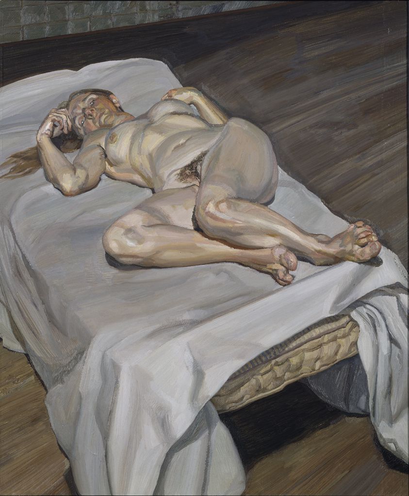 weeklyartist:  Lucian Freud, “Night Portrait”, Oil on linen, 1985-86 