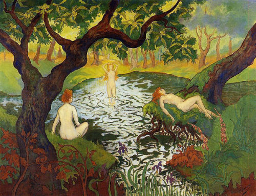 Three Bathers with Irises,Paul-Elie Ranson. French, (1864 -1909)