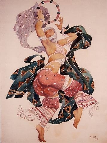 Costume design for the Ballet, Leon Bakst.