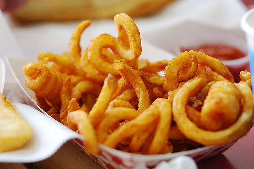 CURLY FACKING FRIES - the only way to go  plus ranch