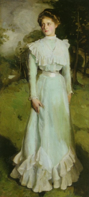 labellefilleart:Portrait of Miss Isabella Nairn, Harrington Mann