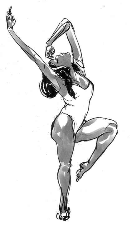 Porn Dancer drawings… drew these while photos