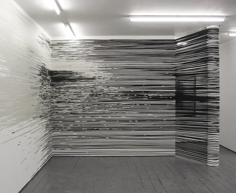 rusaman:  Dezeen » Blog Archive » Miles and Miles of Sticky Tape by Monika Grzymala
