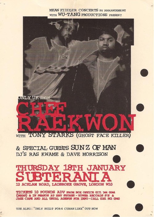 Ghostface & Raekwon Live @ Subterania London, circa 1995