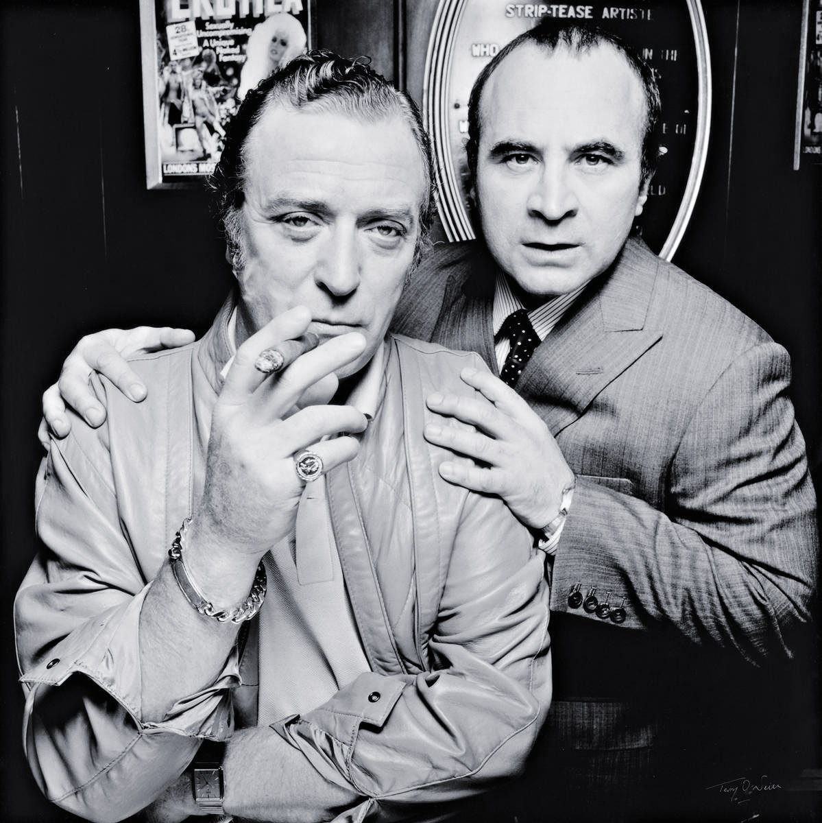 Michael Caine &amp; Bob Hoskins, Raymond&rsquo;s Revue Bar, London photo