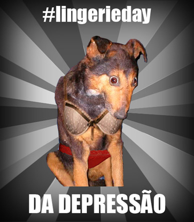 caodadepressao:  Você está gorda demais pra participar? É gostosa mas não pode aparecer? Tem vergonha de mostrar seu rosto em público? Mande sua foto para o Cão da Depressão! Escreva “Lingerie Day da Depressão” ou “Cão da Depressão”