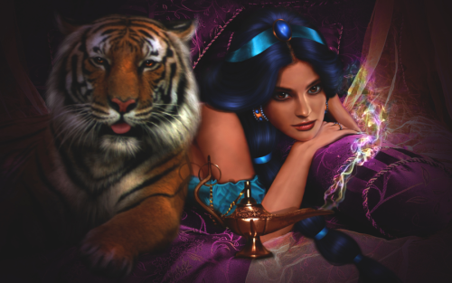 Jasmine and Rajah by Donatelladrago