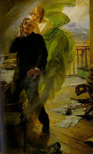 rosebiar:  Albert Maignan ~ The Green Muse 