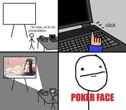 memeboss:  Poker Face Meme - Le beamer and desktop picture 