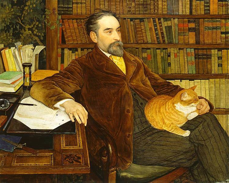 peira:  Ernest Bieler (1863-1948):  Portrait of Edouard Rod (1909) 