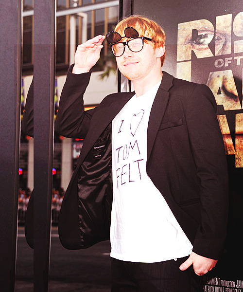 rupertdaily:  Rise Of The Planet Of The Apes Premiere- HIS SHIRT <3 