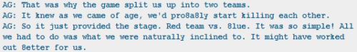 pyramidslayer:
“ This revelation blew me away!
Too bad it’s too late to change anything!
Also, a lot of people straight-up didn’t believe that Vriska was right about the team thing because they hated her. This happens a lot.
Vriska is smart. She...