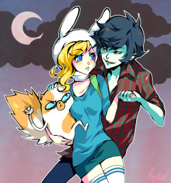 frostbell:  I pretty much flipped all my shits when I found out Fionna &amp; Cake were getting animated! I think Marshall Lee looks like he hits on Fionna all the time, just to mess with her. ;)  GET HIM, CAKE.
