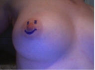 LOL, that&rsquo;s the happiest nipple ever!