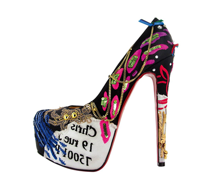 Exclusive variation of Christian Louboutin’s daffodile pumps for Fashion’s Night Out in Moscow