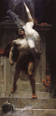 welovepaintings:  Solomon Joseph Solomon (1860-1927)Ajax and CassandraOil on canvas1886Ballarat Fine Art Gallery (Ballarat, Victoria, Australia) ___ Cassandra, a daughter of the Trojan king had spurned the advances of Apollo, who punished her by ordaining