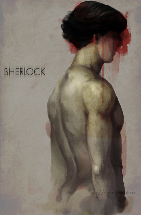 asddsdf-blog: In Blood Woo Sherlock painting~ Ref used, inspired by jeffsimpsonkh. Wip at my art blo