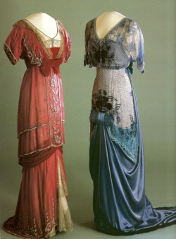 oldrags:Evening dresses worn by Queen Maud