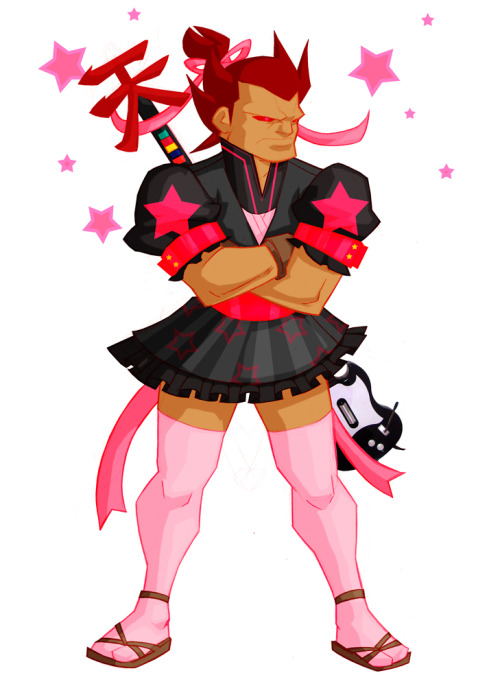 Akuma a cross dresser? Still the deadliest MF in street fighterMAGICAL SCHOOL GIRL AKUMAsamuraiblack