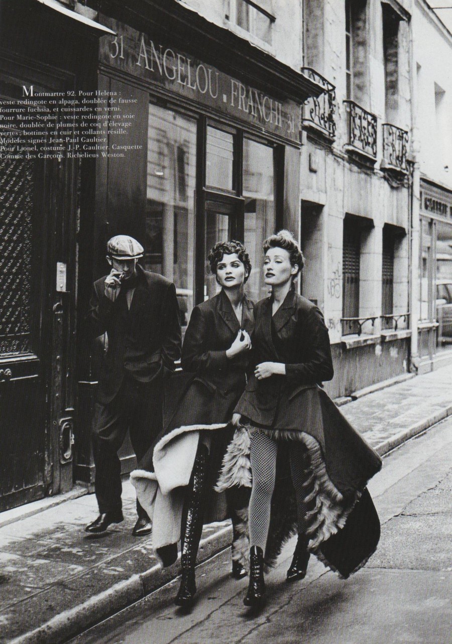 derschwarzritte:  Folies légèresVogue Paris, November 1991Models: Helena Christensen