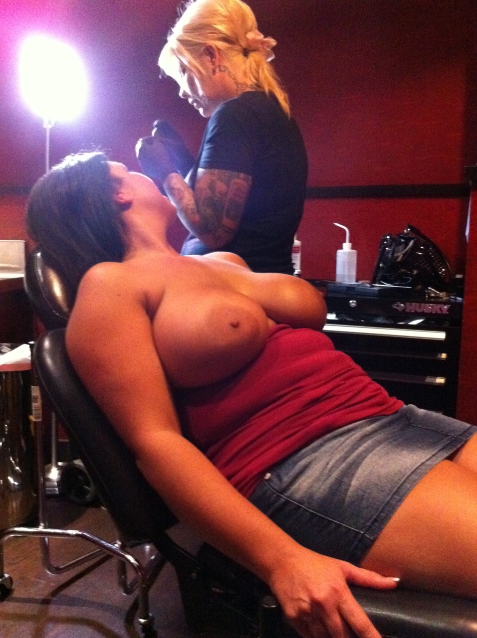 hotwifekristine:  I just got done getting my nipples piercedâ€¦.. I love them..
