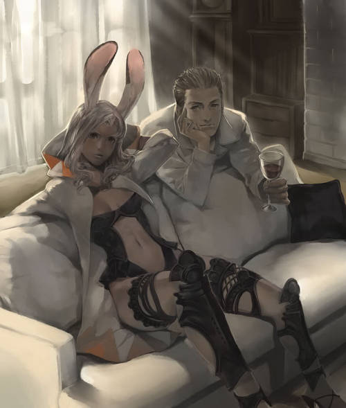 mikan-mikan: vicious-valentine: Oh lookit. BALFRAN! i always hated fran because balthier is mine! Oh