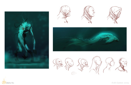 maliciousbee:  Aqua Splicer concepts by Colin Fix 