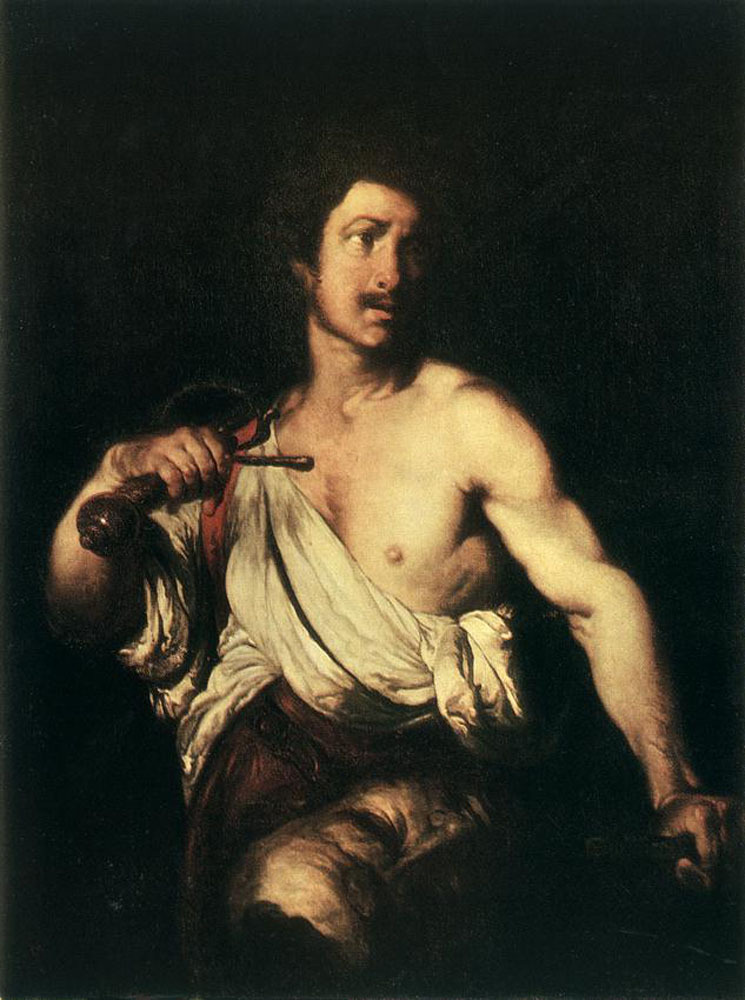 necspenecmetu:  Bernardo Strozzi, David with the Head of Goliath, c. 1635 