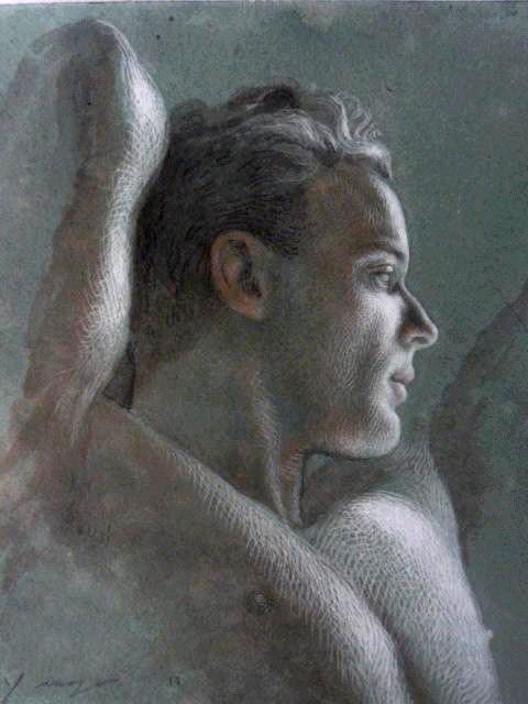 100artistsbook:  Taylor, by Todd Yeager, Ink and Charcoal, 2011  