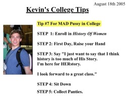 Carry-On-My-Wayward-Butt:  Tip #7 For Mad Pussy: Enroll In A Class You’re Not Interested