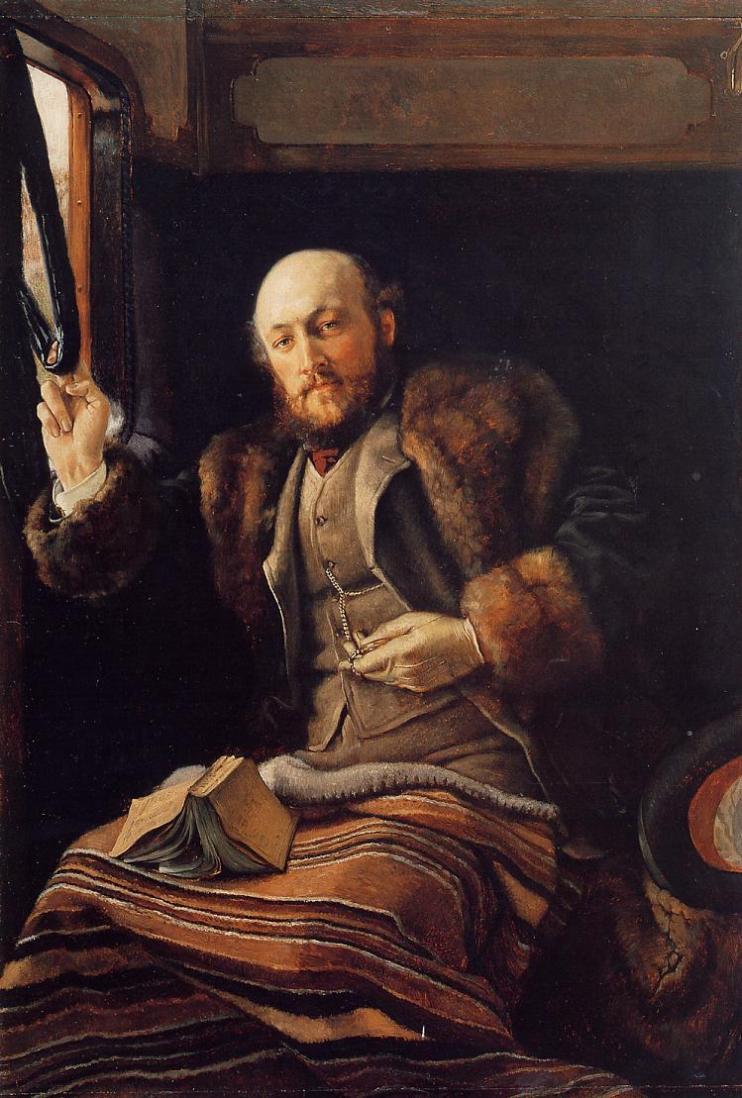 peira:  James Jacques Joseph Tissot:  Gentleman in a Railway Carriage (1872) 