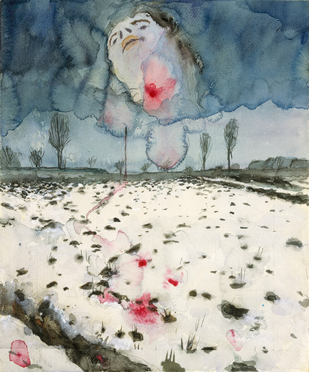 nearlya:Winter Landscape, 1970Anselm Kiefer (German, born 1945)Watercolor, gouache, and graphite pen