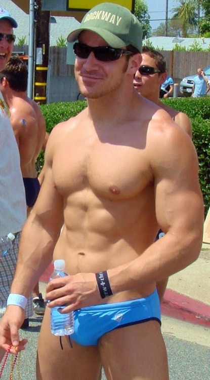 Chris Rockway at a pool party…